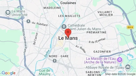 Apartments for rent i Le Mans - kort over placeringen