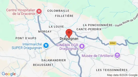 Apartments for rent i Draguignan - kort over placeringen