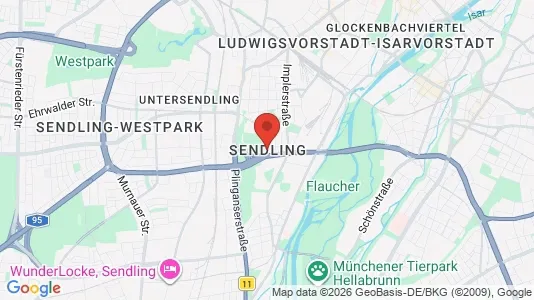 Rooms for rent i Munich Sendling - kort over placeringen