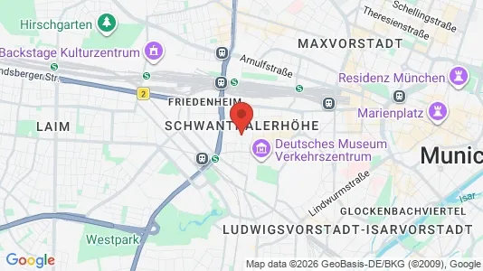 Apartments for rent i Munich Schwanthalerhöhe - kort over placeringen