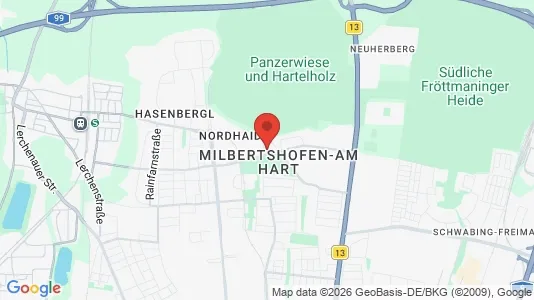 Rooms for rent i Munich Milbertshofen-Am Hart - kort over placeringen
