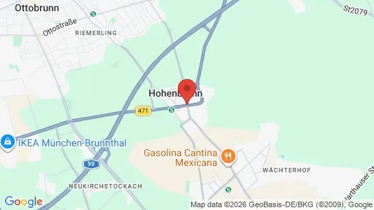 Houses for rent i Hohenbrunn - kort over placeringen