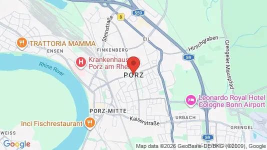 Rooms for rent i Cologne Porz - kort over placeringen