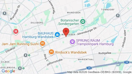 Houses for rent i Hamburg Wandsbek - kort over placeringen