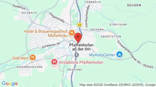 Apartments for rent i Pfaffenhofen an der Ilm (Landskreis) - kort over placeringen