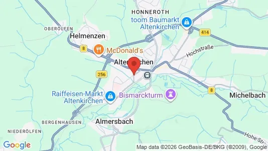 Apartments for rent i Altenkirchen - kort over placeringen
