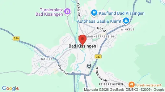 Apartments for rent i Bad Kissingen - kort over placeringen