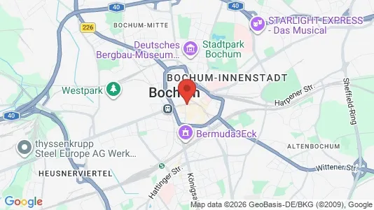 Apartments for rent i Bochum - kort over placeringen