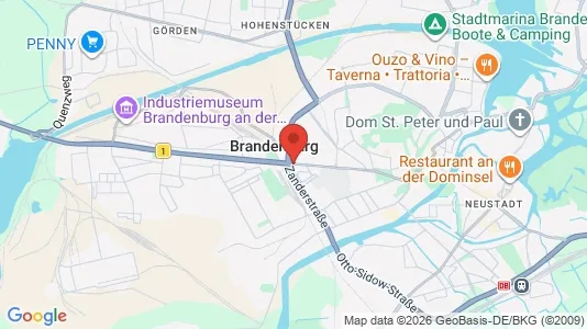 Apartments for rent i Brandenburg an der Havel - kort over placeringen