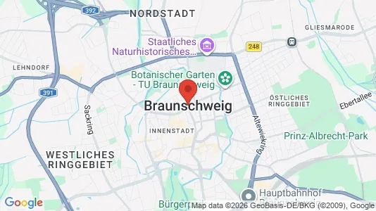 Apartments for rent i Braunschweig - kort over placeringen