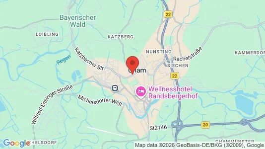 Apartments for rent i Cham - kort over placeringen