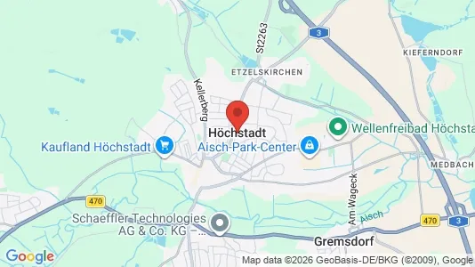 Apartments for rent i Erlangen-Höchstadt - kort over placeringen