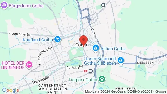 Apartments for rent i Gotha - kort over placeringen