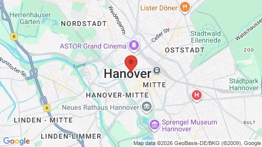 Houses for rent i Hannover - kort over placeringen
