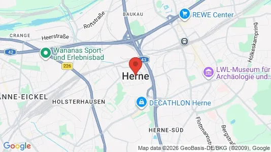 Apartments for rent i Herne - kort over placeringen