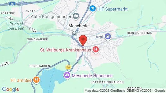 Apartments for rent i Hochsauerlandkreis - kort over placeringen
