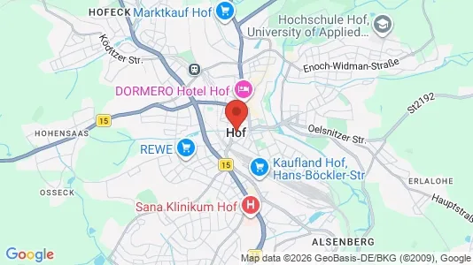 Houses for rent i Hof - kort over placeringen