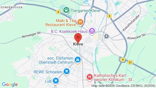 Apartments for rent i Kleve - kort over placeringen