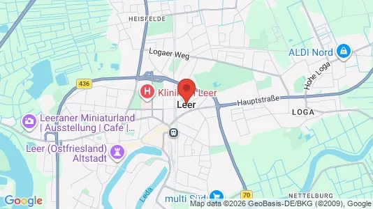 Apartments for rent i Leer - kort over placeringen