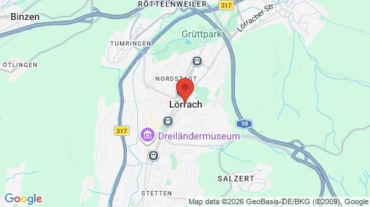 Apartments for rent i Lörrach - kort over placeringen
