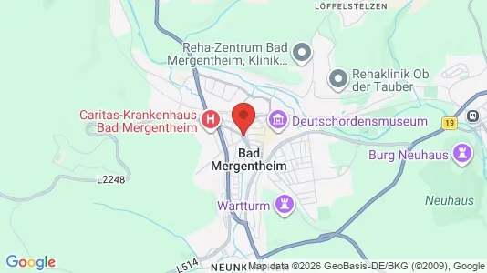 Apartments for rent i Main-Tauber-Kreis - kort over placeringen