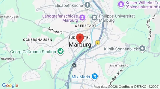 Apartments for rent i Marburg-Biedenkopf - kort over placeringen