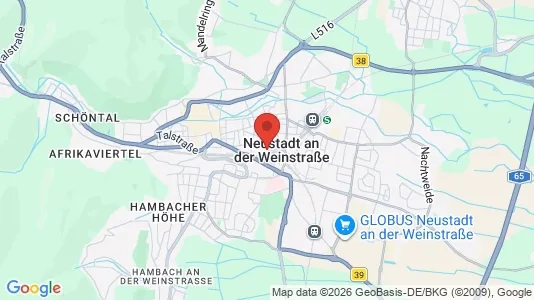 Rooms for rent i Neustadt an der Weinstraße - kort over placeringen