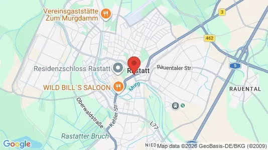 Apartments for rent i Rastatt - kort over placeringen