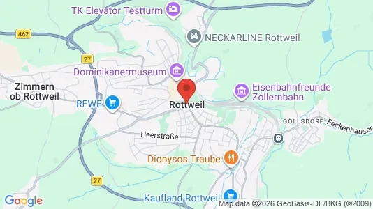 Apartments for rent i Rottweil - kort over placeringen