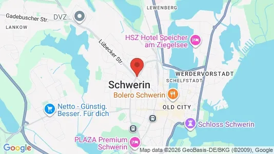 Apartments for rent i Schwerin - kort over placeringen
