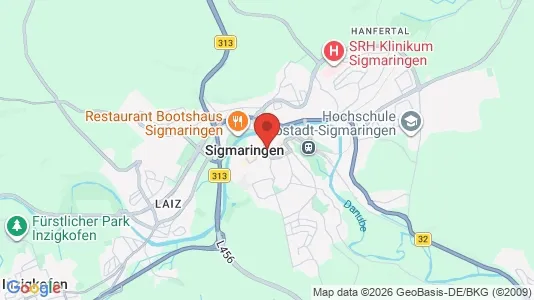 Apartments for rent i Sigmaringen - kort over placeringen