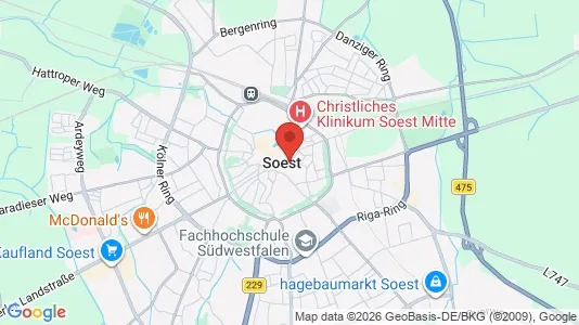 Apartments for rent i Soest - kort over placeringen