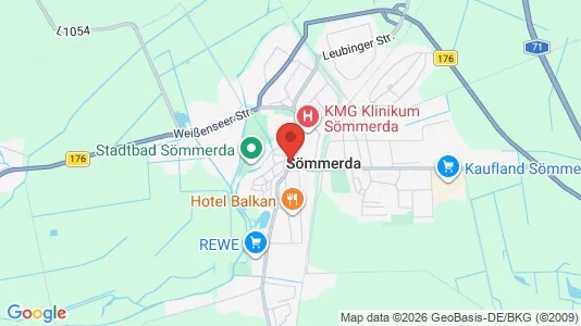 Apartments for rent i Sömmerda - kort over placeringen