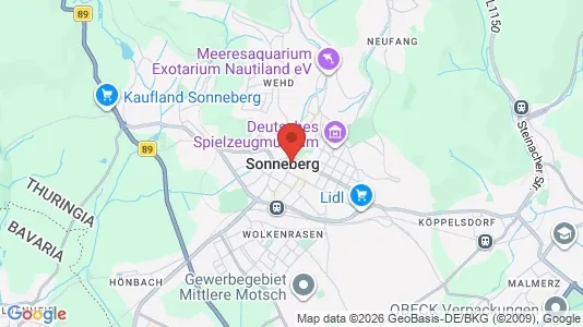 Apartments for rent i Sonneberg - kort over placeringen