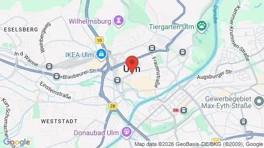 Apartments for rent i Ulm - kort over placeringen
