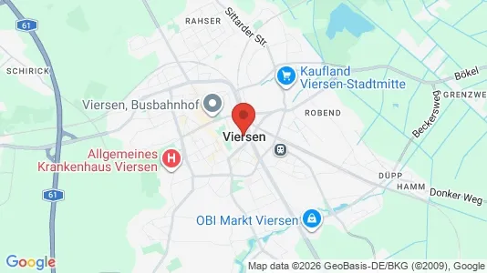 Apartments for rent i Viersen - kort over placeringen