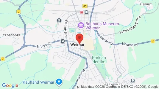 Apartments for rent i Weimar - kort over placeringen