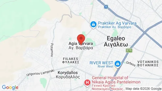 Apartments for rent i Agia Varvara - kort over placeringen