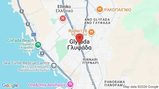 Apartments for rent i Glyfada - kort over placeringen