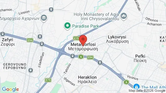 Apartments for rent i Metamorfosi - kort over placeringen