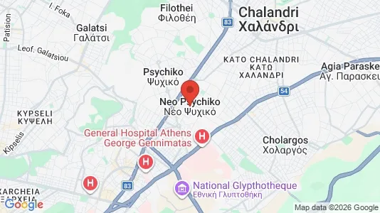 Apartments for rent i Neo Psychiko - kort over placeringen