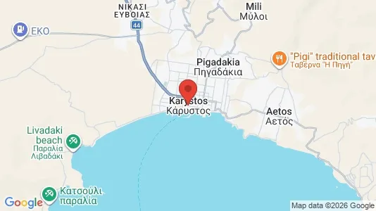 Apartments for rent i Karystos - kort over placeringen