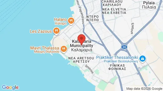Apartments for rent i Kalamaria - kort over placeringen