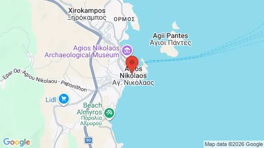 Apartments for rent i Agios Nikolaos - kort over placeringen