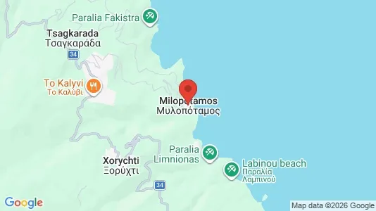 Apartments for rent i Mylopotamos - kort over placeringen