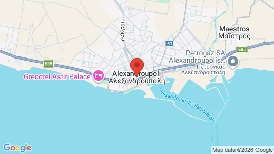 Apartments for rent i Alexandroupoli - kort over placeringen