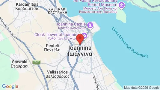Apartments for rent i Ioannina - kort over placeringen