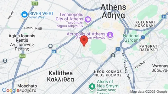 Apartments for rent i Athens Ano Petralona - kort over placeringen
