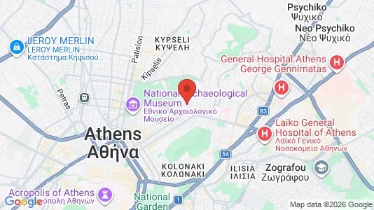 Apartments for rent i Athens Gyzi - kort over placeringen
