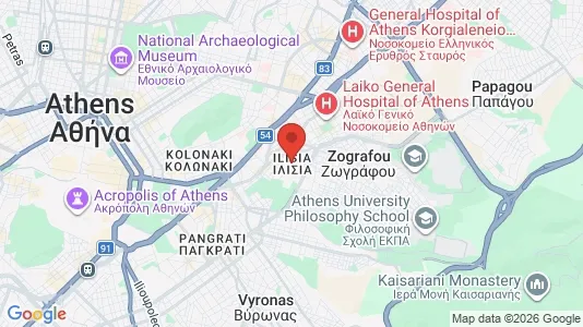 Apartments for rent i Athens Ilisia - kort over placeringen